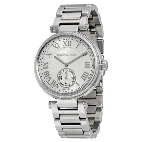 Michael Kors Skylar Silver Dial Stainless Steel Ladies Watch 